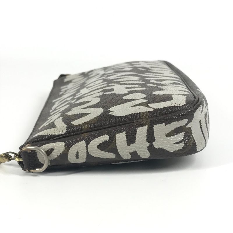 Louis Vuitton Shoulder Bag Pochette Accessoire Monogram Graffiti Canvas Argent