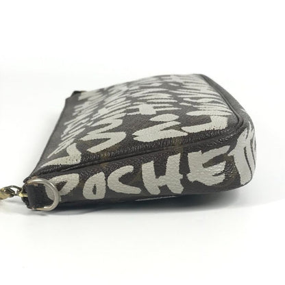 Louis Vuitton Shoulder Bag Pochette Accessoire Monogram Graffiti Canvas Argent