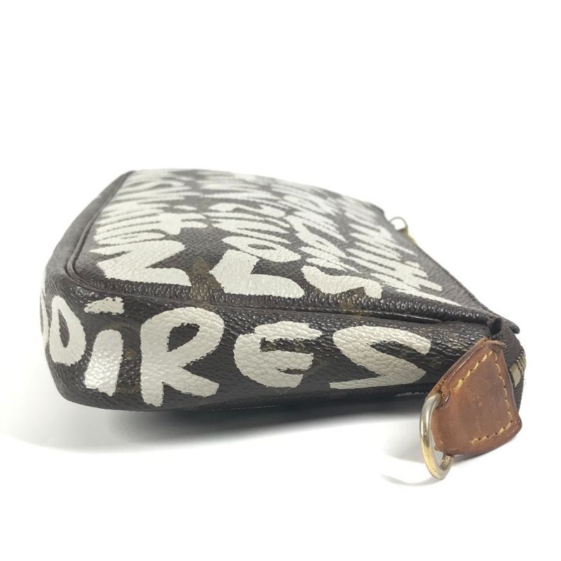 Louis Vuitton Shoulder Bag Pochette Accessoire Monogram Graffiti Canvas Argent