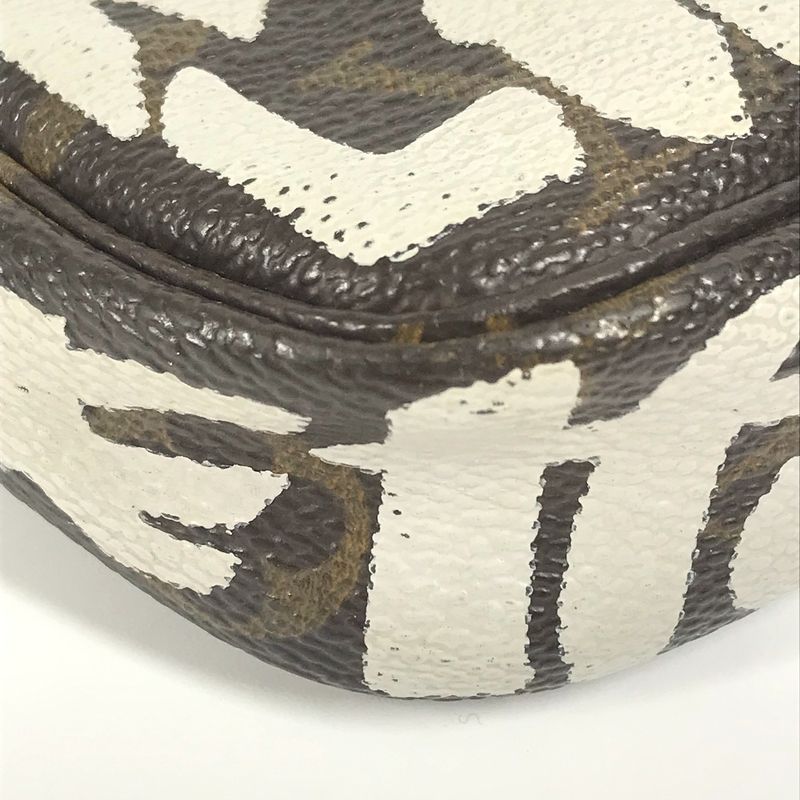 Louis Vuitton Shoulder Bag Pochette Accessoire Monogram Graffiti Canvas Argent