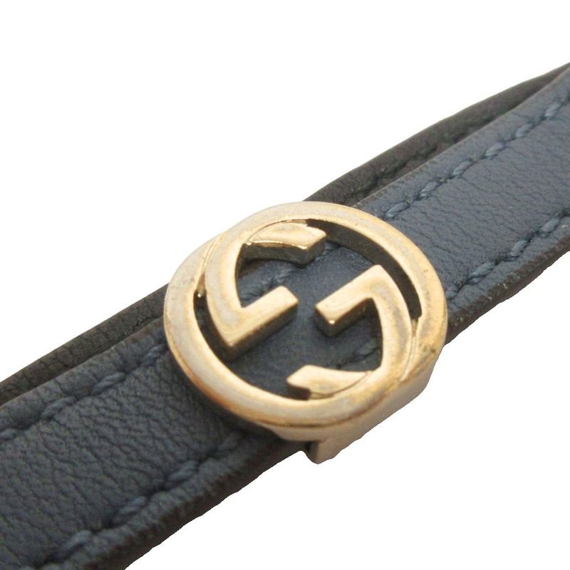 Gucci Strap Charm Rocking G Leather Navy Blue Navy