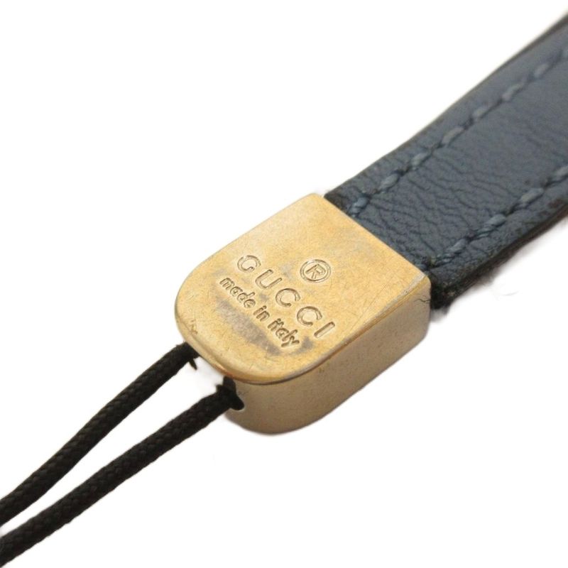 Gucci Strap Charm Rocking G Leather Navy Blue Navy