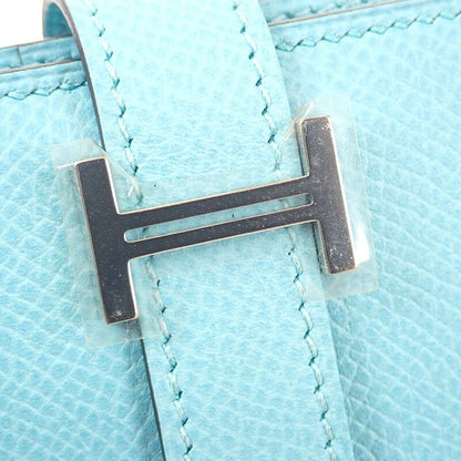 Hermes Bearn Souffle Long Wallet Vaux Epson Blue Atoll Blue Light Blue Silver