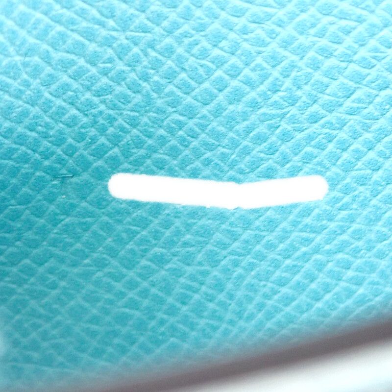 Hermes Bearn Souffle Long Wallet Vaux Epson Blue Atoll Blue Light Blue Silver