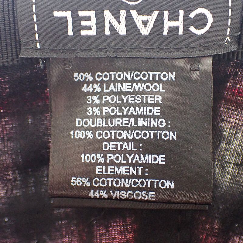 Chanel Coco Mark Tweed Aaa008_b16357_nx209 Cap Hat Cotton Pink Silver Hardware