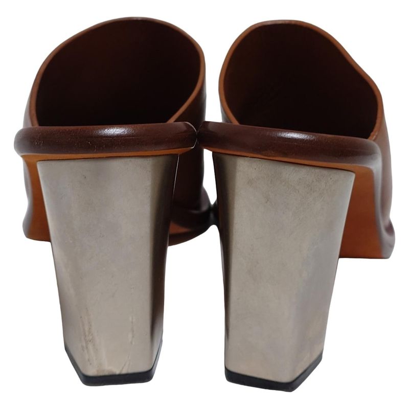 Celine Mules 34 Women - Brown Leather