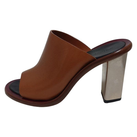 Celine Mules 34 Women - Brown Leather