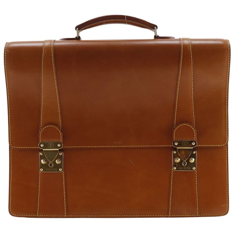 Louis Vuitton Selvyt Nubuck Leather Vintage Nomade Camel Mi8905 Men's Business