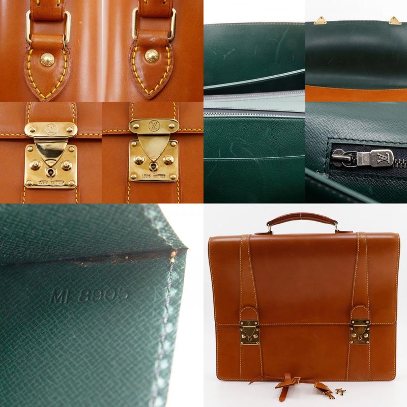 Louis Vuitton Selvyt Nubuck Leather Vintage Nomade Camel Mi8905 Men's Business