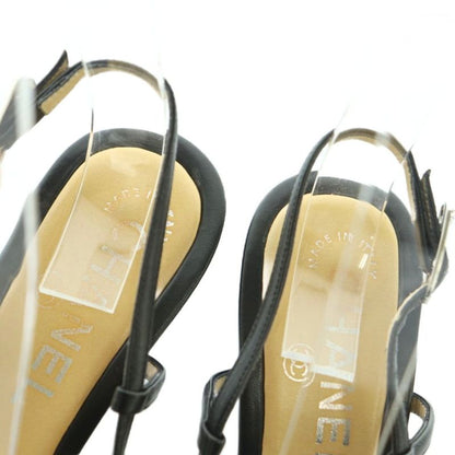 Chanel Camellias Ring Bag Sandals 34.5 21.5cm (8.46in) Black 94305 MI - OS