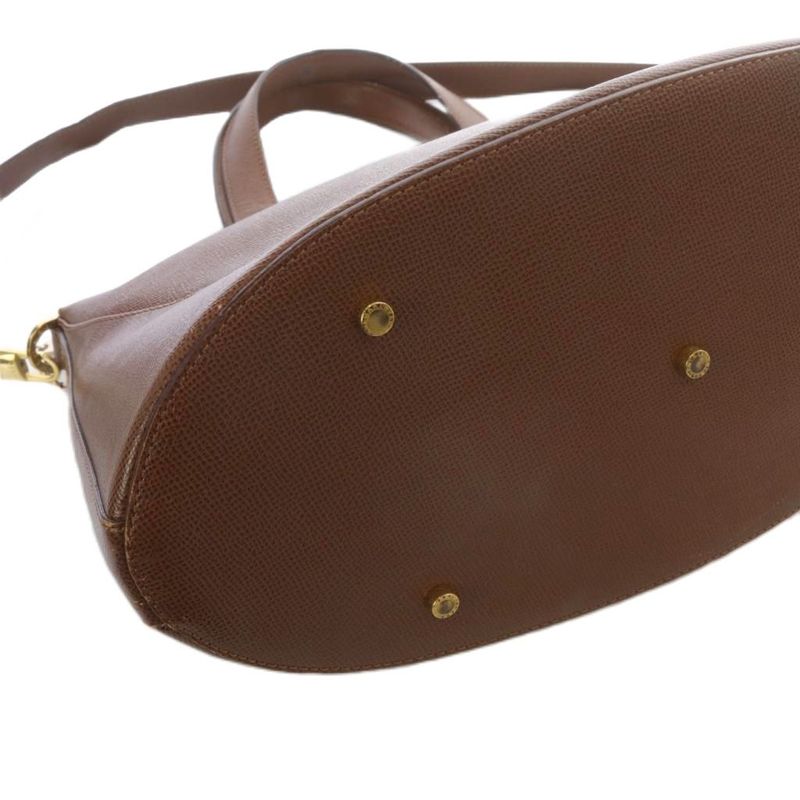 Bulgari Bvlgari Decorte 2WAY Bag Shoulder Bag Handbag Leather Brown