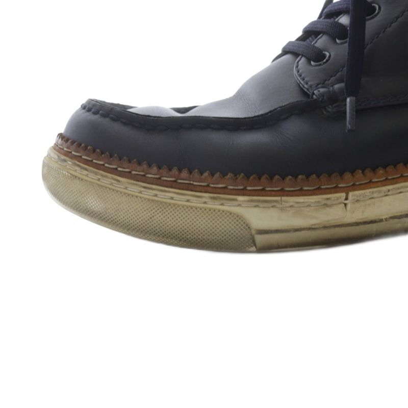 Louis Vuitton Check Switch High Cut Sneakers 7.5 Black Blue