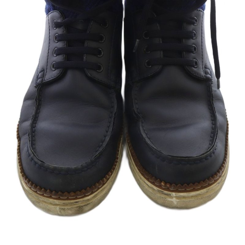 Louis Vuitton Check Switch High Cut Sneakers 7.5 Black Blue