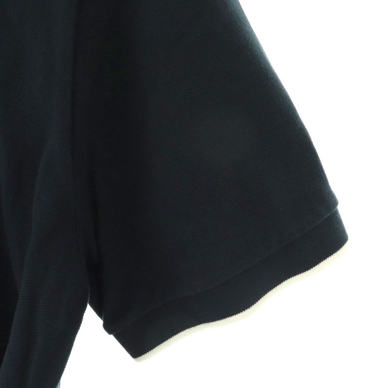 Prada Sjn256 Deer Fleece Rubber Logo Polo Shirt Short Sleeves XXL Navy White ES