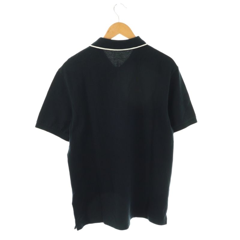 Prada Sjn256 Deer Fleece Rubber Logo Polo Shirt Short Sleeves XXL Navy White ES