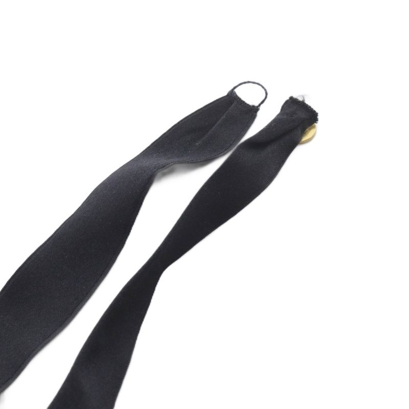 Chanel Ribbon Tie Choker Necklace Black