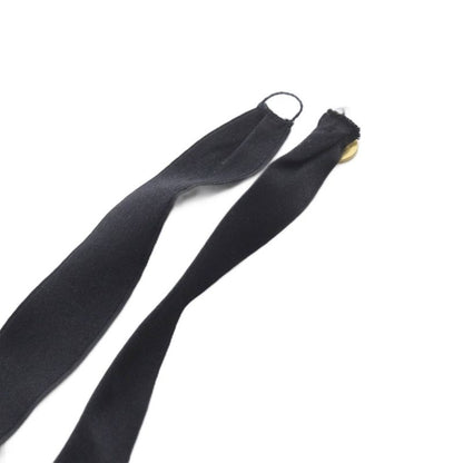Chanel Ribbon Tie Choker Necklace Black