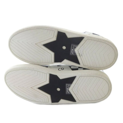 Christian DIOR D-bee Checker Sneakers Leather 35 White Black