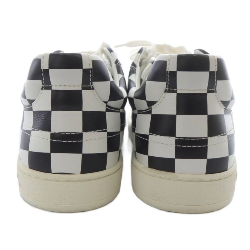 Christian DIOR D-bee Checker Sneakers Leather 35 White Black