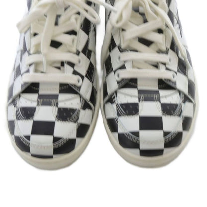 Christian DIOR D-bee Checker Sneakers Leather 35 White Black