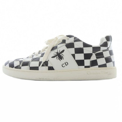 Christian DIOR D-bee Checker Sneakers Leather 35 White Black