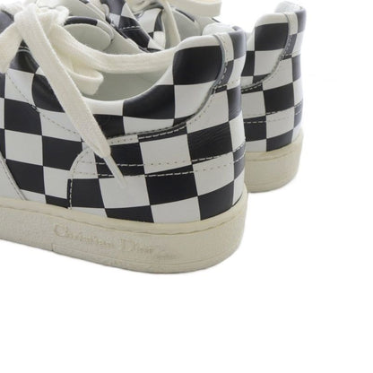 Christian DIOR D-bee Checker Sneakers Leather 35 White Black