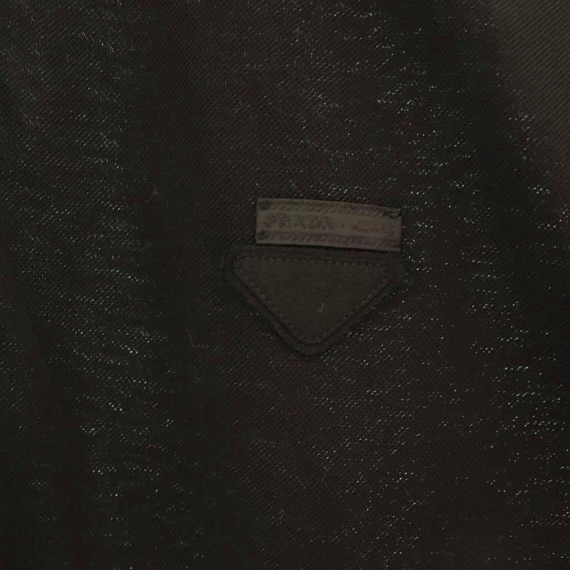 Prada Piquet Pique Short Sleeve Polo Shirt L Black Ujn444 DF - OS