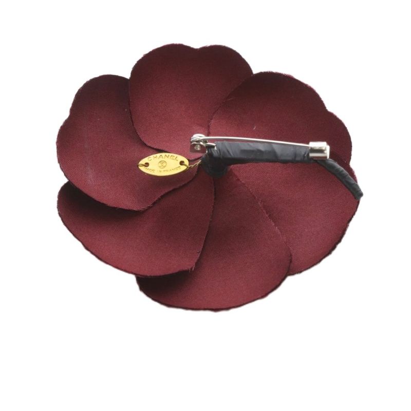 Chanel Camellia Corsage Brooch Bordeaux