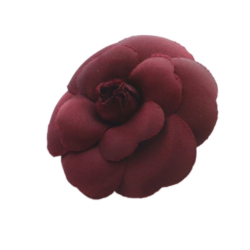 Chanel Camellia Corsage Brooch Bordeaux