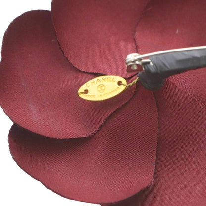 Chanel Camellia Corsage Brooch Bordeaux