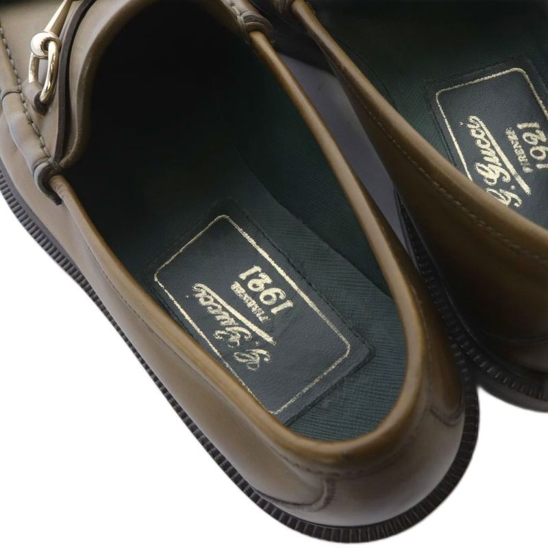 Gucci Horsebit Loafers Leather 5.5 Brown 273904