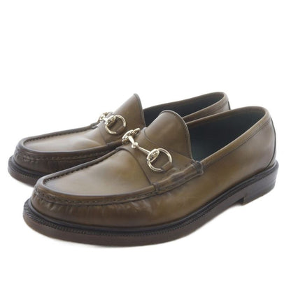 Gucci Horsebit Loafers Leather 5.5 Brown 273904