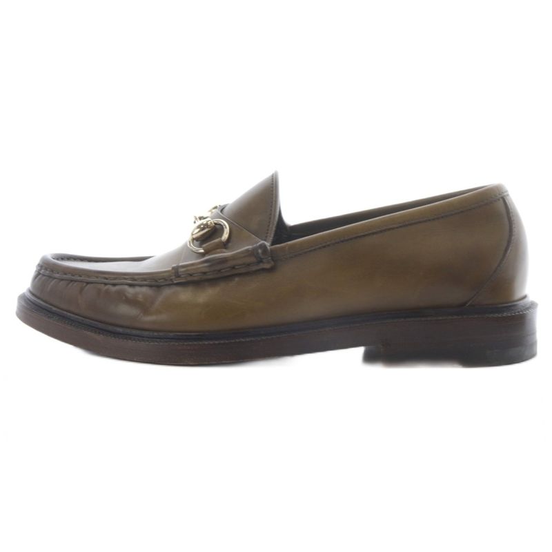Gucci Horsebit Loafers Leather 5.5 Brown 273904