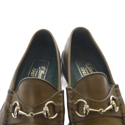 Gucci Horsebit Loafers Leather 5.5 Brown 273904