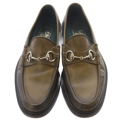 Gucci Horsebit Loafers Leather 5.5 Brown 273904