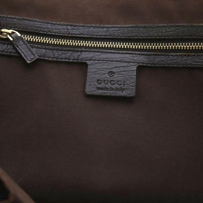 Gucci GG Canvas Sherry Line Tote Handbag Brown