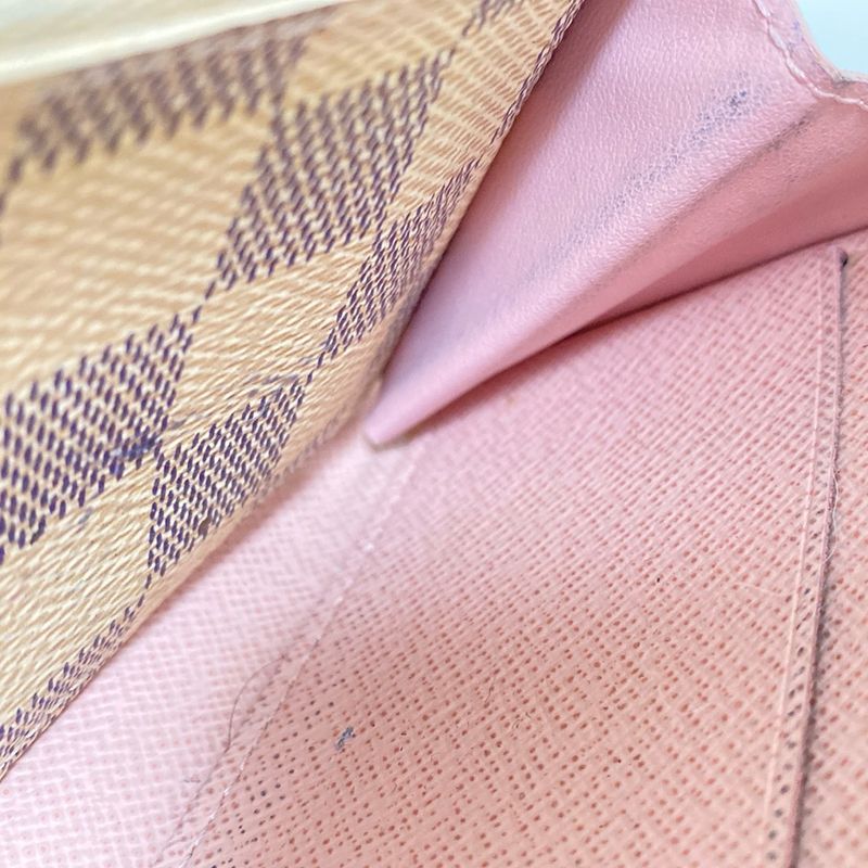 Louis Vuitton Damier Portefeuille Clemence N61264 Rose Ballerine Long Wallet