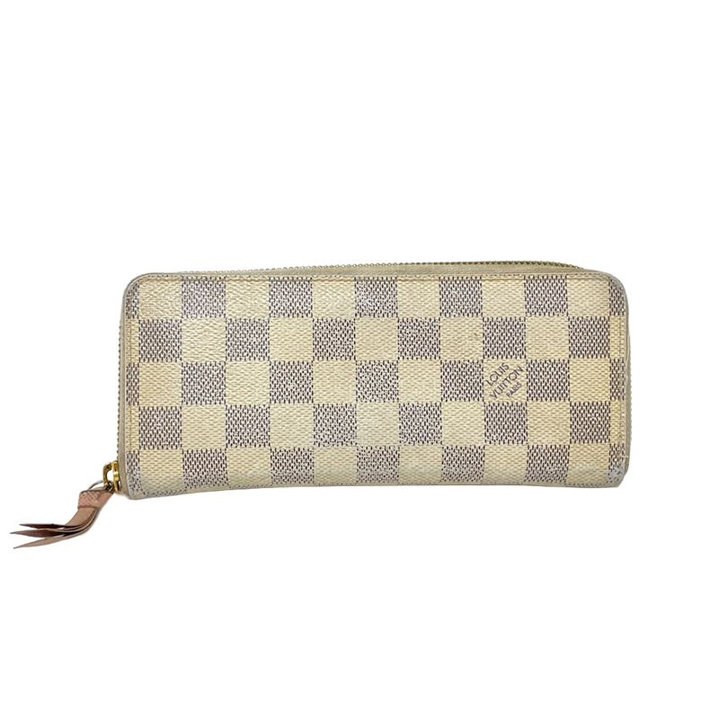 Louis Vuitton Damier Portefeuille Clemence N61264 Rose Ballerine Long Wallet