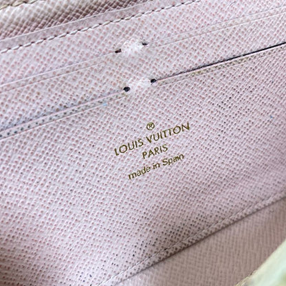 Louis Vuitton Damier Portefeuille Clemence N61264 Rose Ballerine Long Wallet