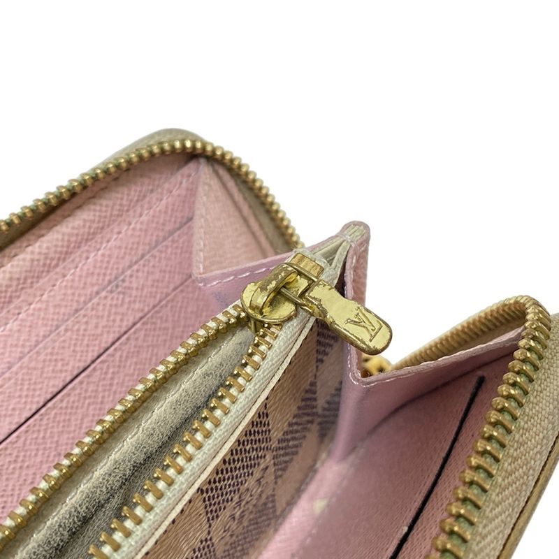 Louis Vuitton Damier Portefeuille Clemence N61264 Rose Ballerine Long Wallet