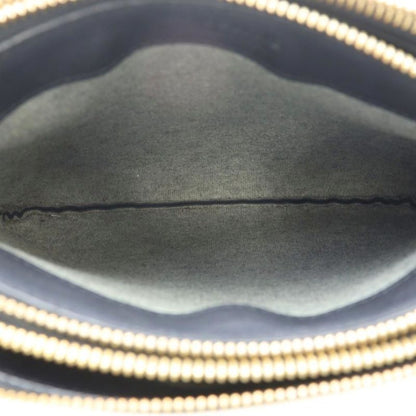 Celine Trio Large Shoulder Bag Pochette Leather Genuine Leather Black 171453 -