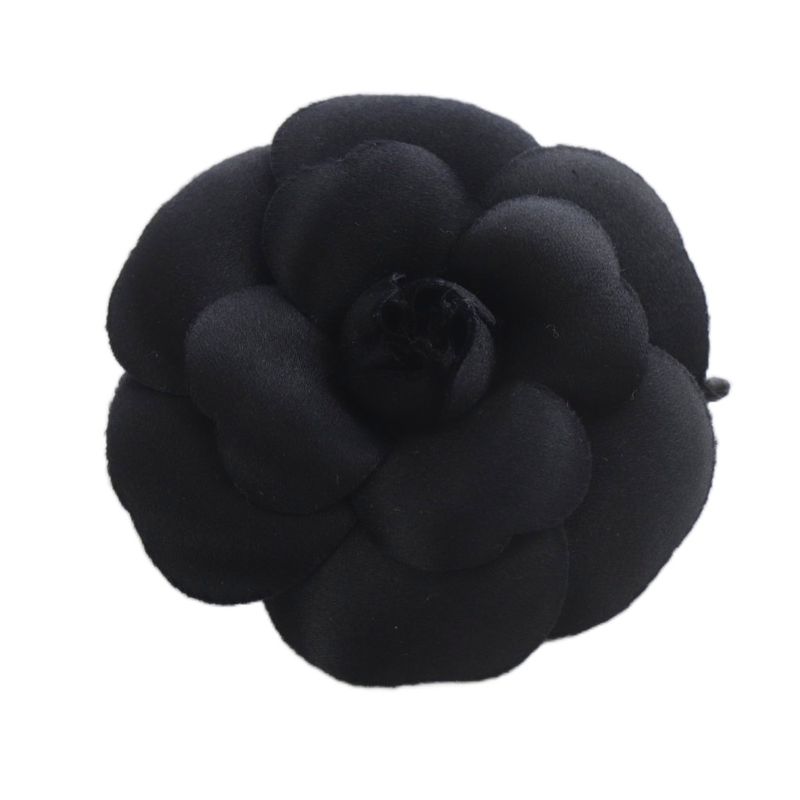 Chanel Camellia Corsage Brooch Black