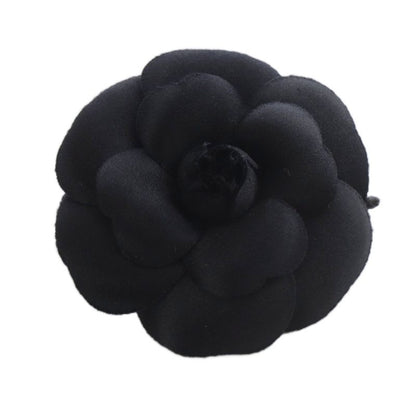 Chanel Camellia Corsage Brooch Black