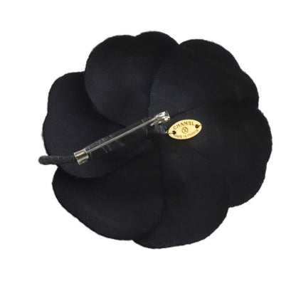 Chanel Camellia Corsage Brooch Black