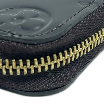 Louis Vuitton Coin Case Monogram Vernis Zippy Coin Purse M93607 Amarante Round