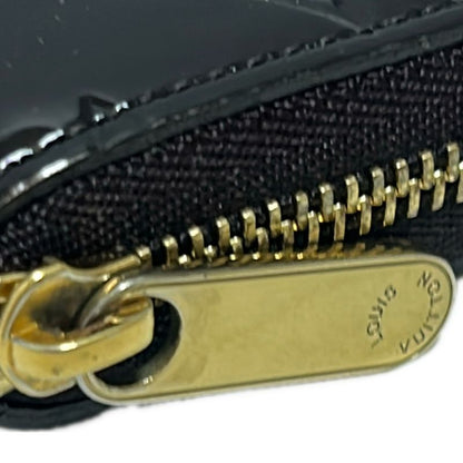 Louis Vuitton Coin Case Monogram Vernis Zippy Coin Purse M93607 Amarante Round