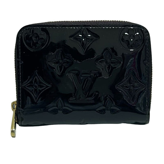Louis Vuitton Coin Case Monogram Vernis Zippy Coin Purse M93607 Amarante Round