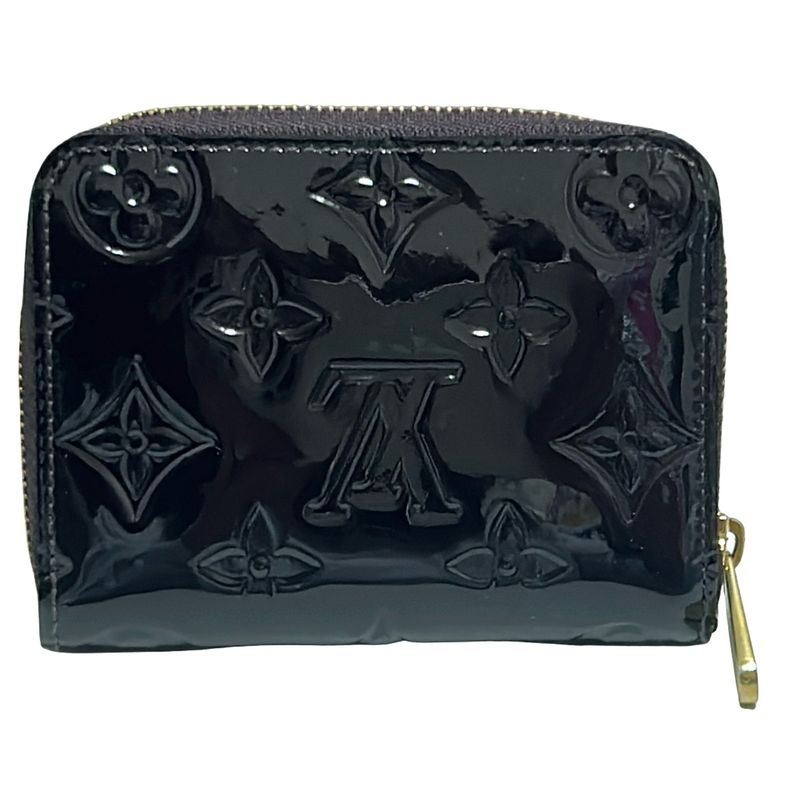 Louis Vuitton Coin Case Monogram Vernis Zippy Coin Purse M93607 Amarante Round