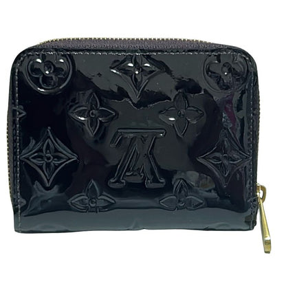 Louis Vuitton Coin Case Monogram Vernis Zippy Coin Purse M93607 Amarante Round