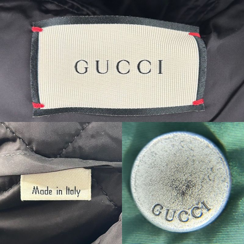 Gucci Down Jacket Men's GG Quilted Outerwear Sherry Line Apparel Clothing